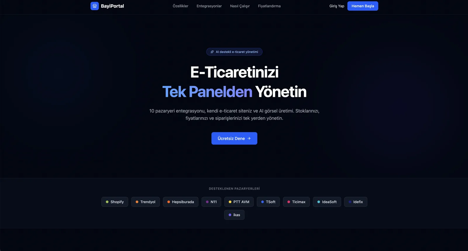 BayiPortal — Multi-Marketplace Commerce Platform